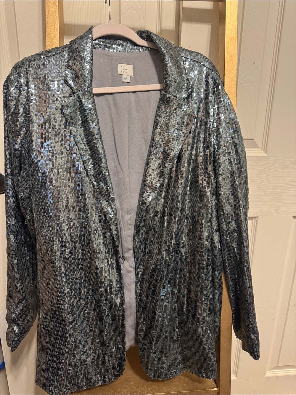 a new day Silver Sequin Blazer
